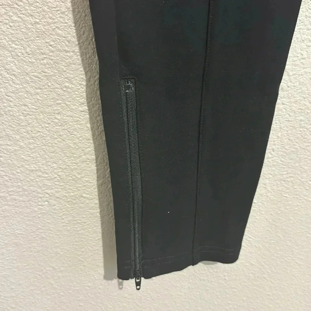 Betabrand Ankle Zip Cigarette Black Yoga Pants With Pockets - Picture 5 of 7